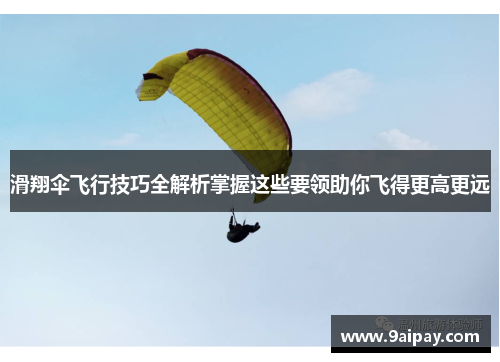 滑翔伞飞行技巧全解析掌握这些要领助你飞得更高更远